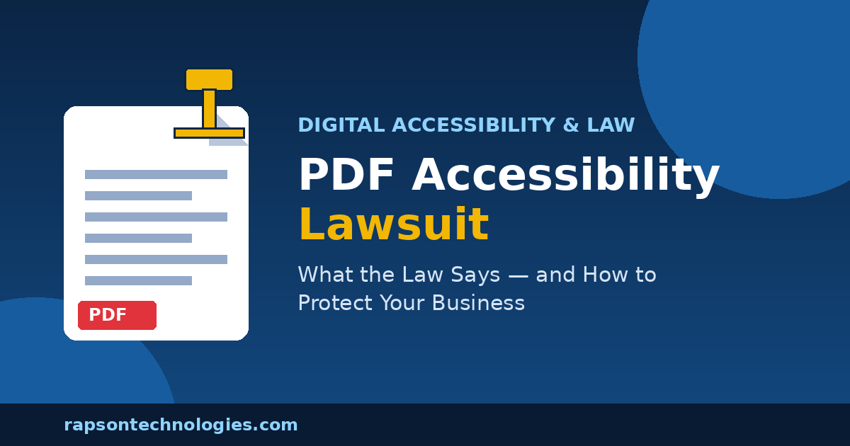 PDF accessibility lawsuit risk explained for businesses